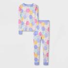 Girls' 2pc Floral 100% Cotton Pajama Set - Cat & Jack