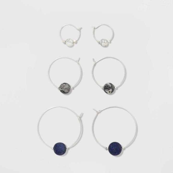 Trio Multi Hoop Earrings - Universal Thread Silver,