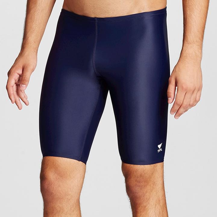 Men's 9 Solid Jammer Swim Bottoms - Tyr Black 38,