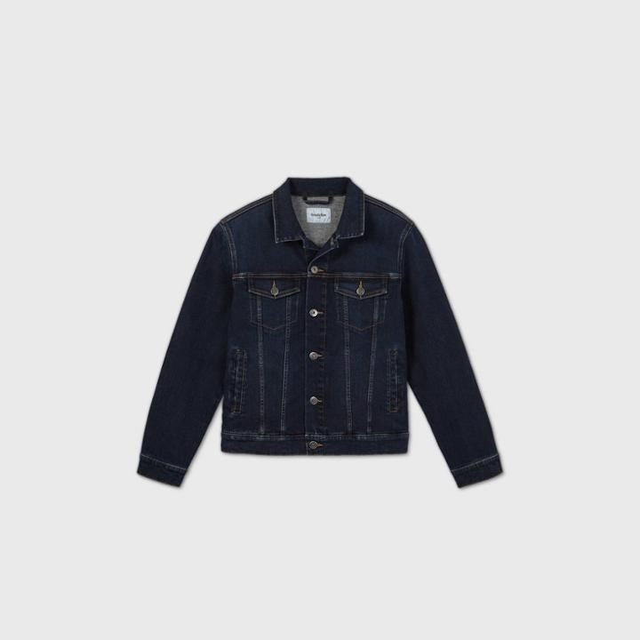 Men's Trivia Trucker Jacket - Goodfellow & Co Dark Blue