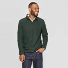Men's Standard Fit Long Sleeve 1/4 Zip Sherpa Collar Sweater - Goodfellow & Co Forest Green S, Size: Small, Green Green