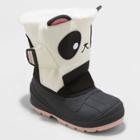 Toddler Frankie Panda Winter Boots - Cat & Jack Black/white