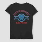 Girls' Marvel Mighty Black Panther Short Sleeve T-shirt - Black