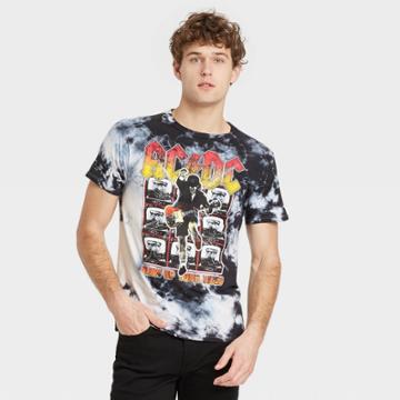 Epic Rights Men's Ac/dc Short Sleeve Graphic T-shirt - Black/white