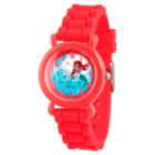 Girls' Disney Princess Ariel Red Plastic Time Teacher Watch - Red, Girl's