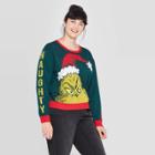 The Grinch Women's Grinch Plus Size Graphic Sweater (juniors') - Green