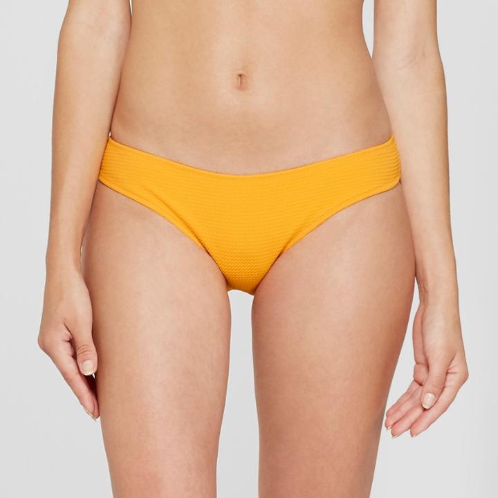 Women's Sun Coast Textured Cheeky Bikini Bottom - Shade & Shore Sunflower