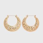 Chunky Cutout Hoop Earrings - Wild Fable Gold