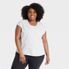 Women's Plus Size Short Sleeve Scoop Neck T-shirt - All In Motion White