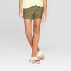 Girls' Woven Shorts With Rolled Hem - Cat & Jack Olive
