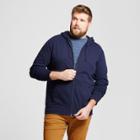 Men's Big & Tall Long Sleeve Hooded Fleece Sweatshirt - Goodfellow & Co Navy (blue)