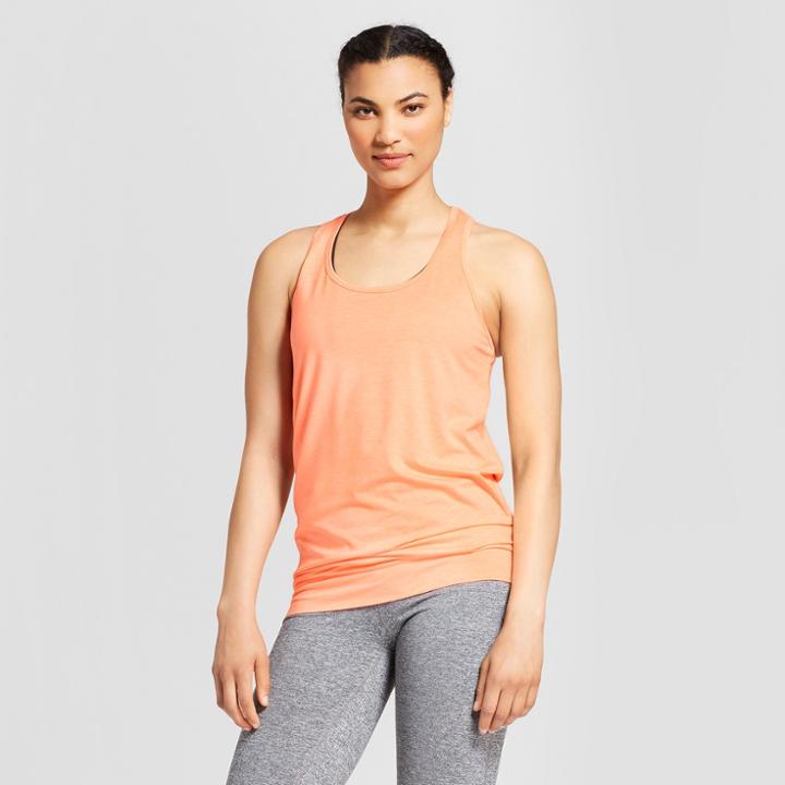 Women's Banded Bottom Tank Top - C9 Champion Orange Sorbet Heather