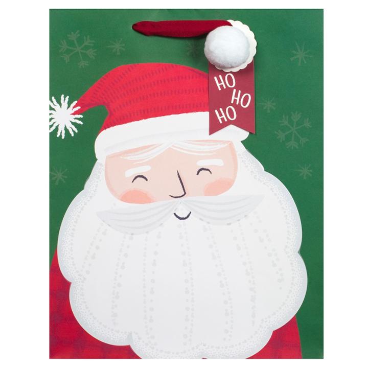 Large Santa Clause Christmas Gift Bag Green - Wondershop