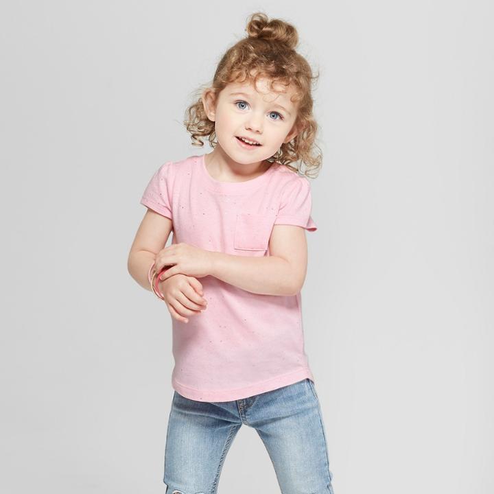 Petitetoddler Girls' Short Sleeve T-shirt - Cat & Jack Pink
