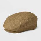 Toddler Boys' Herringbone Newsboy Hat - Cat & Jack Brown Newborn