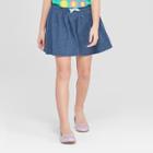 Girls' Knit Scooter Skirt - Cat & Jack Faux Denim