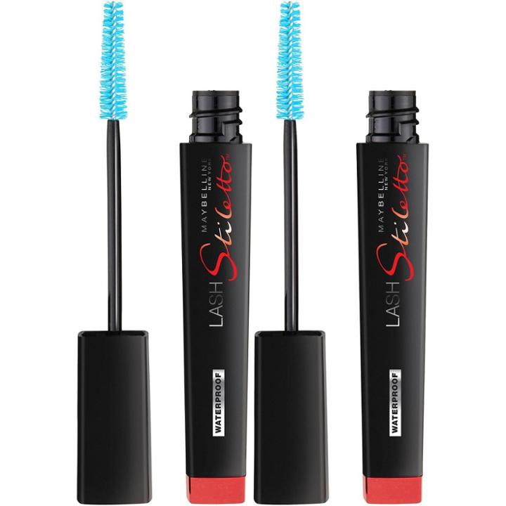 Maybelline Lash Stiletto Waterproof Mascara - Very Black - 2pc/0.25 Fl Oz