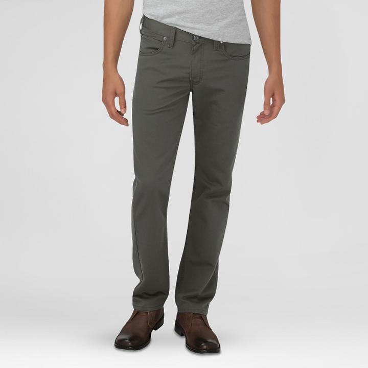 Dickies Men's Slim Fit Taper Leg 5-pocket Pants Moss 34x32, Jungle
