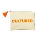 Cultured Travel Pouch With Flocking Texture On Words 7x9 - Be Rooted