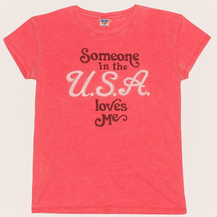 Junk Food Women's Plus Size Someone In The U.s.a Short Sleeve T-shirt - Red