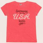 Junk Food Women's Plus Size Someone In The U.s.a Short Sleeve T-shirt - Red