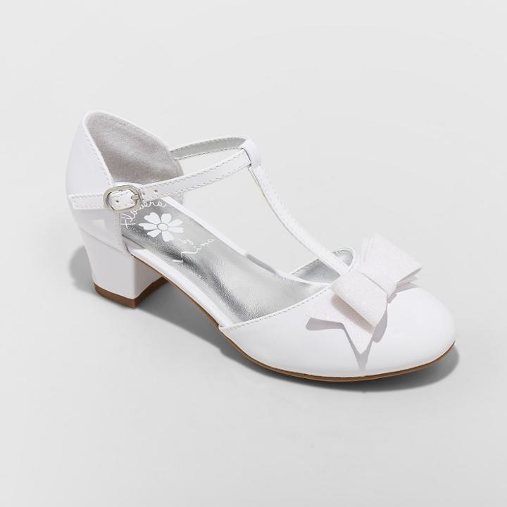 Girls' Flowers By Nina Mum Dressy Ballet Flats - White