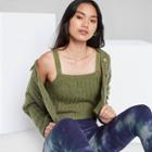 Women's Rib Cropped Sweater Tank Top - Wild Fable
