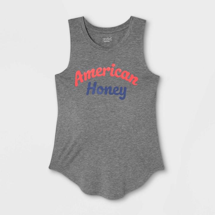 Maternity American Honey Americana Graphic Tank Top - Isabel Maternity By Ingrid & Isabel Gray