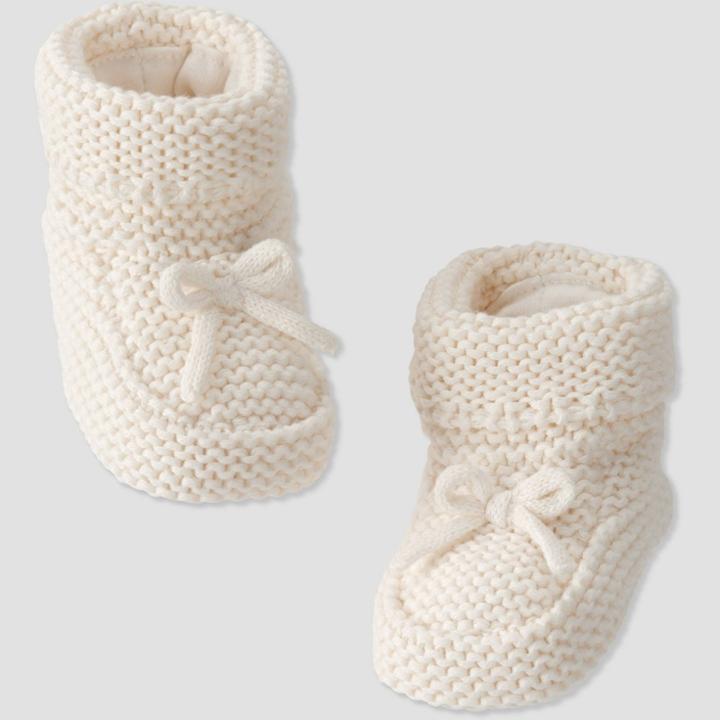 Baby Knit Sweater Bootie - Little Planet By Carter's Cream