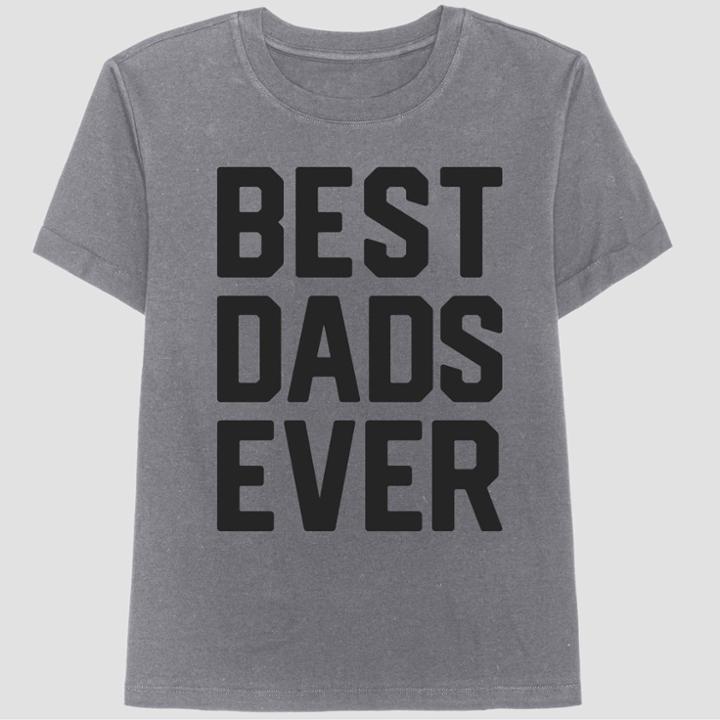 Well Worn Men's 'best Dads Ever' Short Sleeve Graphic T-shirt - Heather Gray