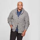 Men's Big & Tall Casual Fit Button-down Shawl Cardigan - Goodfellow & Co Gray