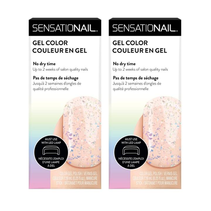 Sensationail Gel Nail Polish - Shattered Glass - 0.25 Fl Oz/2pk