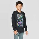 Boys' Minecraft Mobbery Poster Long Sleeve T-shirt - Black