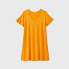 Women's Plus Size Short Sleeve A-line Dress - Ava & Viv Orange X, Women's