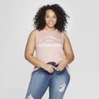 Women's Plus Size Do All Things With Kindness Tank Top - Grayson Threads (juniors') - Pink