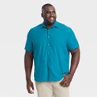 Men's Adventure Button-up T-shirt - All In Motion Teal