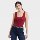 Women's Double-scoop Bodysuit - A New Day Red