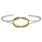 Target Women's Loveknot Cuff Bracelet In Sterling Silver And 14k Vermeil - Silver/gold