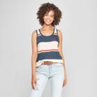 Junk Food Women's Striped Atari Ringer Graphic Tank Top - Blue