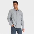 Men's Regular Fit Stretch Canvas Chore Shirt Jacket - Goodfellow & Co Gray