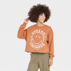 Smileyworld Women's Spread Kindness Graphic Sweatshirt - Brown