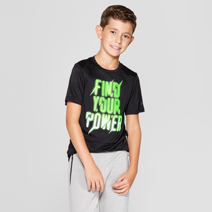Boys' Graphic Tech T-shirt Find Your Power - C9 Champion Black