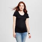 Maternity Almond-neck T-shirt - Isabel Maternity By Ingrid & Isabel Black S, Infant Girl's