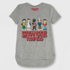 Girls' Stranger Things Pixels Short Sleeve T-shirt - Heather Gray
