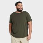 Men's Big & Tall Supima Cotton Henley T-shirt - All In Motion Olive Green