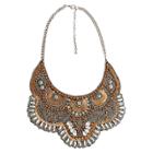 Target Necklace With Stones And Sequins - Hematite/bronze (18), Silver/bronze/black