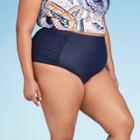 Women's Plus Size High Waist Bikini Bottom - Kona Sol Navy 16w/18w, Size: