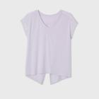 Women's Short Sleeve Tie Back V-neck T-shirt - All In Motion Lilac