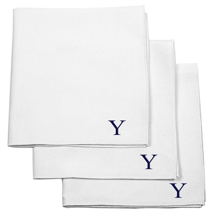 Cathy's Concepts Monogram Groomsmen Gift Handkerchief Set - Y,