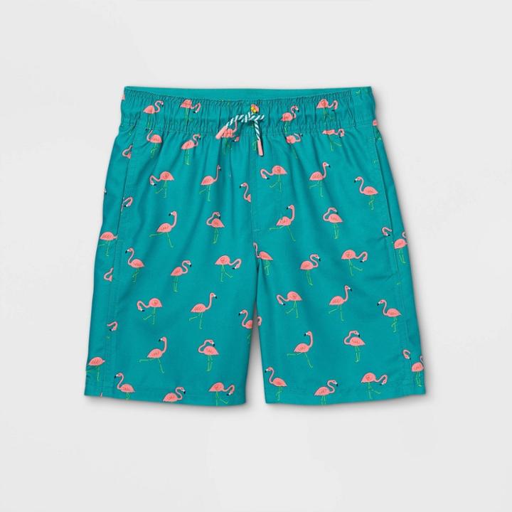 Boys' Flamingo Print Swim Trunks - Cat & Jack Pink